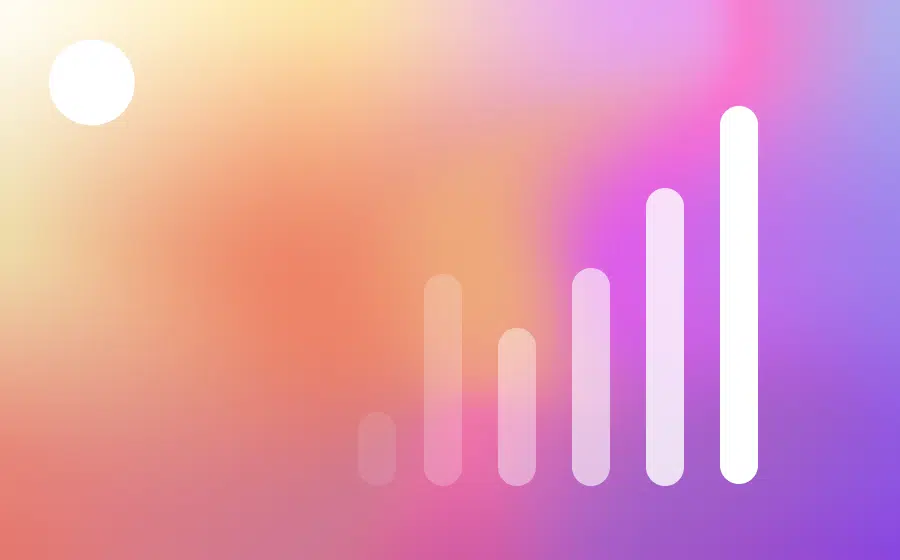 Abstract gradient with ascending bars