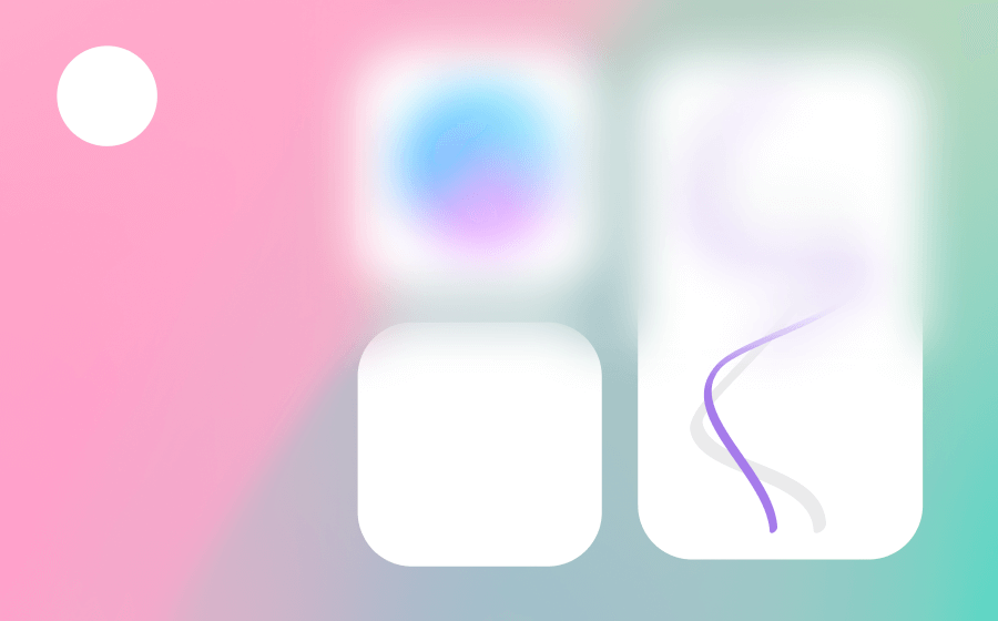 Abstract shapes with pastel colors